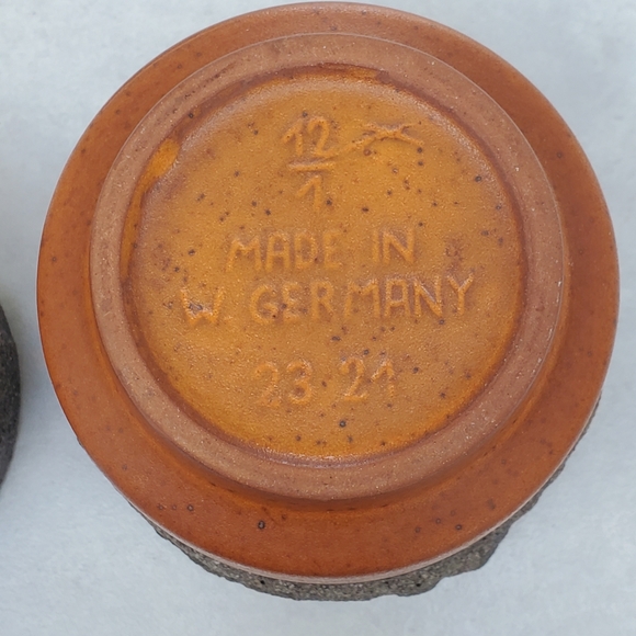 Fat Lava W German Pottery Plant Pots Vintage Mid Century & Excellent Condition - Picture 8 of 16